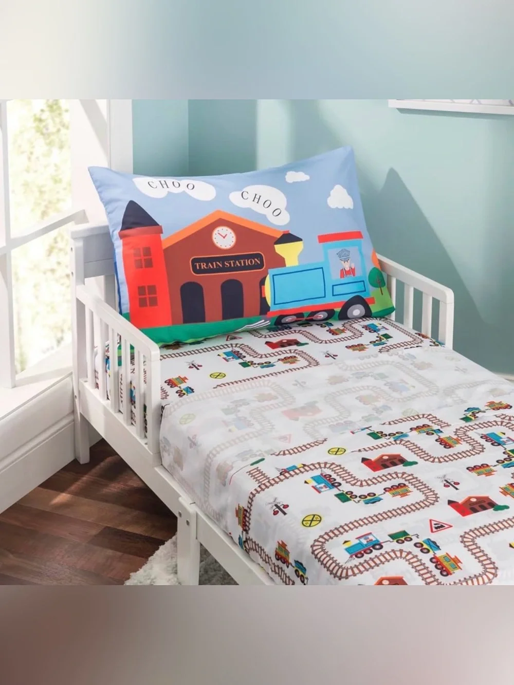 Toddler Train Bedding Set 4 Piece
